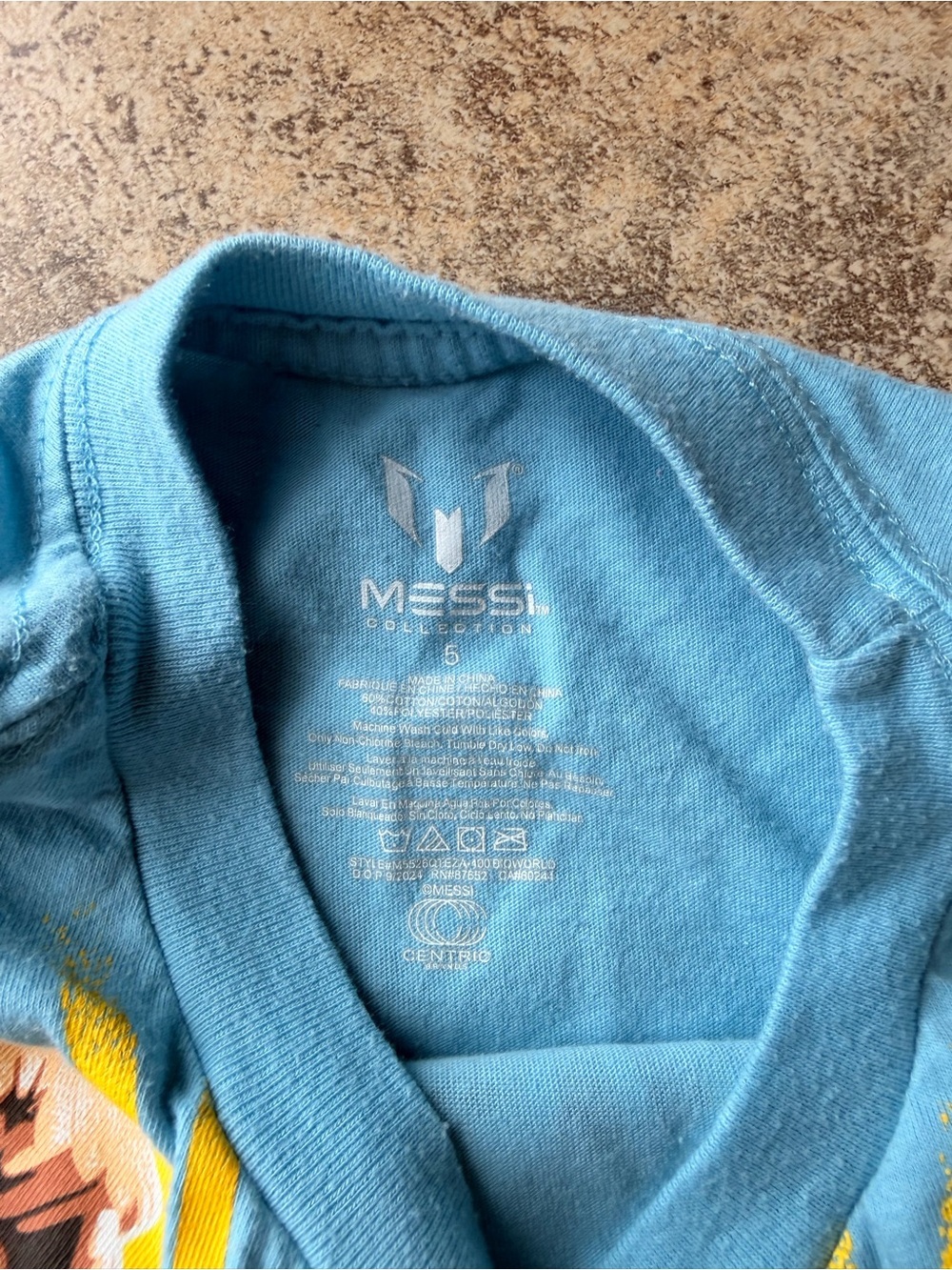 Messi Collection Boys Size 5 Lionel Messi Legend Graphic Soccer T-Shirt Blue - Picture 2 of 3